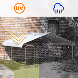 vidaXL Outdoor Dog Kennel with Roof Patio Enclosure Dog Cage Dog House Crate - 300 x 300 x 150 cm - Additional view 6