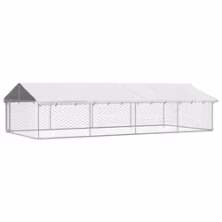 vidaXL Outdoor Dog Kennel with Roof Patio Enclosure Dog Cage Dog House Crate - 600 x 300 x 150 cm