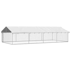vidaXL Outdoor Dog Kennel with Roof Patio Enclosure Dog Cage Dog House Crate - 600 x 300 x 150 cm