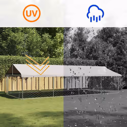 vidaXL Outdoor Dog Kennel with Roof Patio Enclosure Dog Cage Dog House Crate - 600 x 300 x 150 cm - Additional view 6