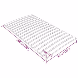 vidaXL Slatted Bed Base with Slats Bedroom Bed Slat Frame Mattress Foundation - 70 x 200 cm