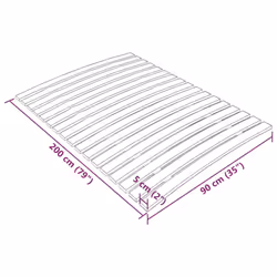 vidaXL Slatted Bed Base with Slats Bedroom Bed Slat Frame Mattress Foundation - 90 x 200 cm