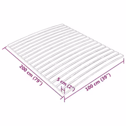vidaXL Slatted Bed Base with Slats Bedroom Bed Slat Frame Mattress Foundation - 100 x 200 cm