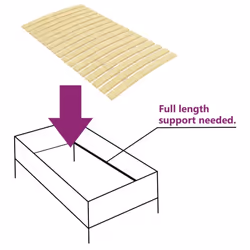 vidaXL Slatted Bed Base with Slats Bedroom Bed Slat Frame Mattress Foundation - 120 x 200 cm - Additional view 5