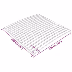 vidaXL Slatted Bed Base with Slats Bedroom Bed Slat Frame Mattress Foundation - 120 x 200 cm - Additional view 6