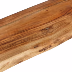 vidaXL 2x Solid Wood Acacia Wall Shelves Wooden Home Plank Shelf Furniture - Additional view 5