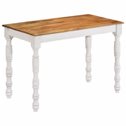 vidaXL Solid Wood Mango Dining Table Writing Dinette Desk Wooden Furniture - Additional view 9