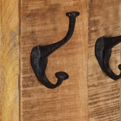 vidaXL 2x Solid Wood Mango Coat Racks Clothes Stand Hanger Hook Furniture - Additional view 6