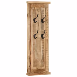 vidaXL 2x Solid Wood Mango Coat Racks Clothes Stand Hanger Hook Furniture - Additional view 9