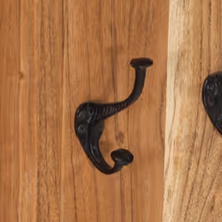 vidaXL 2x Solid Wood Acacia Coat Racks Clothes Stand Hanger Hook Furniture - Additional view 6