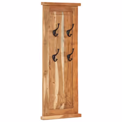 vidaXL 2x Solid Wood Acacia Coat Racks Clothes Stand Hanger Hook Furniture - Additional view 9