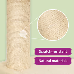 vidaXL Cat Tree with Sisal Scratching Posts 110cm Cat Play Tower Multi Colours - cream - Additional view 6
