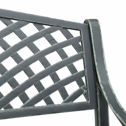 vidaXL Garden Bench 102 cm Cast Aluminium Green - Additional view 5