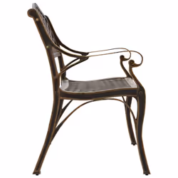 vidaXL Garden Bench 102 cm Cast Aluminium Bronze - Additional view 3
