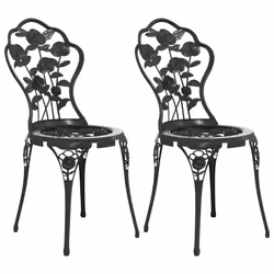 VidaXL 317750, Terrace, Cast aluminium, Cast iron, Black, 410 mm, 490 mm, 815 mm