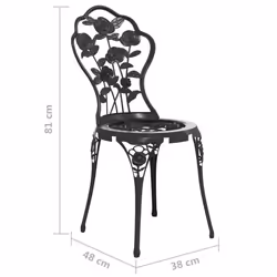 VidaXL 317750 outdoor chair Terrace Cast aluminium, Cast iron Black - Additional view 7