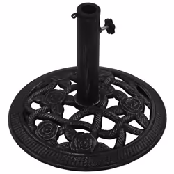 vidaXL Umbrella Base Outdoor Parasol Stand Garden Umbrella Holder Cast Iron - black, 40 x 40 x 32 cm - Additional view 2