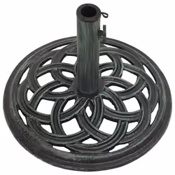 vidaXL Umbrella Base Outdoor Parasol Stand Garden Umbrella Holder Cast Iron - green, ? 44 x 31 cm - Additional view 2