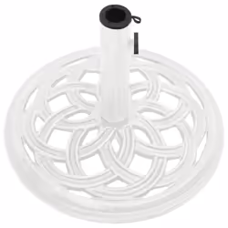 vidaXL Umbrella Base Outdoor Parasol Stand Garden Umbrella Holder Cast Iron - white, ? 44 x 31 cm - Additional view 2