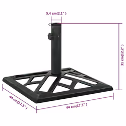 vidaXL Umbrella Base Outdoor Parasol Stand Garden Umbrella Holder Cast Iron - green, 44 x 44 x 31 cm - Additional view 3
