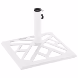 vidaXL Umbrella Base Outdoor Parasol Stand Garden Umbrella Holder Cast Iron - white, 44 x 44 x 31 cm - Additional view 2
