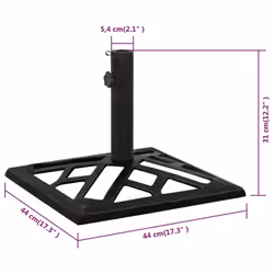 vidaXL Umbrella Base Outdoor Parasol Stand Garden Umbrella Holder Cast Iron - black, 44 x 44 x 31 cm - Additional view 3
