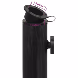 vidaXL Umbrella Base Outdoor Parasol Stand Garden Umbrella Holder Cast Iron - black, 44 x 44 x 31 cm - Additional view 6