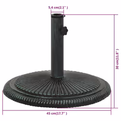 vidaXL Umbrella Base Outdoor Parasol Stand Garden Umbrella Holder Cast Iron - green, 45 x 45 x 30 cm - Additional view 6