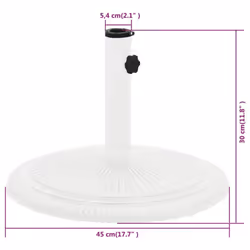 vidaXL Umbrella Base Outdoor Parasol Stand Garden Umbrella Holder Cast Iron - white, 45 x 45 x 30 cm - Additional view 3