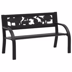 VidaXL 317773, Black, Steel, Adults & Children, 860 mm, 410 mm, 530 mm