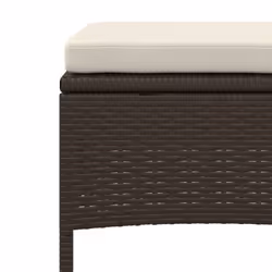 vidaXL Garden Sofa 2-Seater with Table and Stools Patio Sofa Grey Poly Rattan - brown - Additional view 8