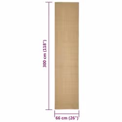 vidaXL Rug Home Indoor Area Rug Floor Mat Floor Carpet Runner Natural Sisal - natural, 66 x 300 cm