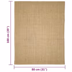 vidaXL Rug Home Indoor Area Rug Floor Mat Floor Carpet Runner Natural Sisal - natural, 80 x 100 cm - Additional view 6