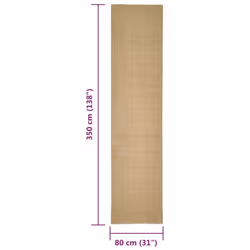 vidaXL Rug Home Indoor Area Rug Floor Mat Floor Carpet Runner Natural Sisal - natural, 80 x 350 cm - Additional view 4