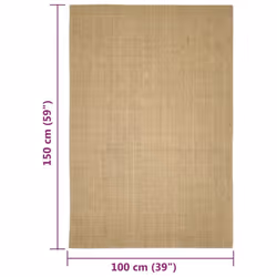 vidaXL Rug Home Indoor Area Rug Floor Mat Floor Carpet Runner Natural Sisal - natural, 100 x 150 cm - Additional view 5