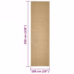 vidaXL Rug Home Indoor Area Rug Floor Mat Floor Carpet Runner Natural Sisal - 100 x 350 cm - Additional view 2