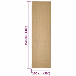 vidaXL Rug Home Indoor Area Rug Floor Mat Floor Carpet Runner Natural Sisal - 100 x 350 cm - Additional view 6