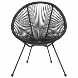 vidaXL Garden Dining Set Black Outdoor Patio Dinner Table and Chair 3/5 Piece - 3 - Additional view 6