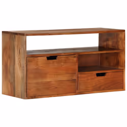 vidaXL Solid Acacia Wood TV Cabinet Monitor Riser Sideboard Lowboard TV Stand - 80 x 30 x 42 cm