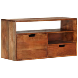 vidaXL Solid Acacia Wood TV Cabinet Monitor Riser Sideboard Lowboard TV Stand - 80 x 30 x 42 cm