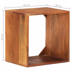 vidaXL Wall Shelf Wall Cube Storage Shelf Display Shelf Solid Acacia Wood