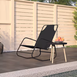 VidaXL 318124 outdoor chair Lounge Padded seat Steel Black
