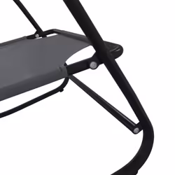 vidaXL Rocking Sun Loungers Garden Sun Bed Outdoor Day Bed Steel and Textilene - grey, 2 - Additional view 5