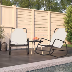 VidaXL 318142 outdoor chair Terrace Steel Cream