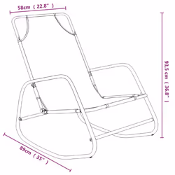VidaXL 318143 outdoor chair Terrace Steel Green - Additional view 7