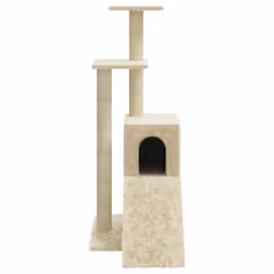 vidaXL Cat Tree with Sisal Scratching Posts 92 cm Cat Playhouse Multi Colours - cream - Additional view 4