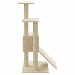 vidaXL Cat Tree with Sisal Scratching Posts 92 cm Cat Playhouse Multi Colours - cream - Additional view 5