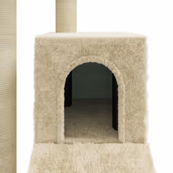 vidaXL Cat Tree with Sisal Scratching Posts 92 cm Cat Playhouse Multi Colours - cream - Additional view 6