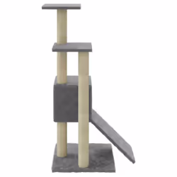 vidaXL Cat Tree with Sisal Scratching Posts 92 cm Cat Playhouse Multi Colours - light grey - Additional view 5