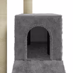 vidaXL Cat Tree with Sisal Scratching Posts 92 cm Cat Playhouse Multi Colours - light grey - Additional view 6